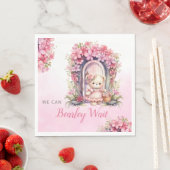 Serviette En Papier Baby shower d'ours en peluche fleuri à l'aquarelle (En situation)