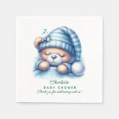 Serviette En Papier Baby shower d'ours en peluche mignon (Devant)