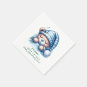 Serviette En Papier Baby shower d'ours en peluche mignon (Coin)