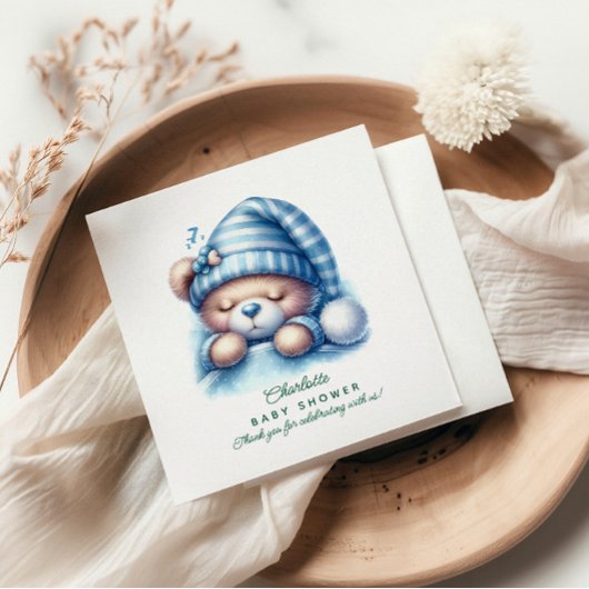 Serviette En Papier Baby shower d'ours en peluche mignon