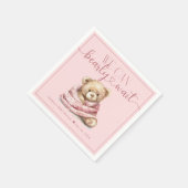 Serviette En Papier Baby shower d'ours en peluche mignon (Coin)