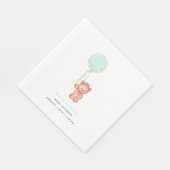 Serviette En Papier Baby shower d'ours en peluche simple (Coin)