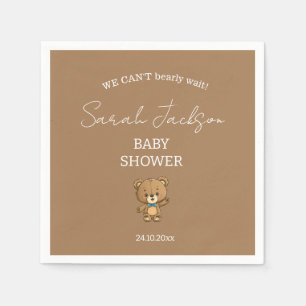 Serviette En Papier Baby shower d'ours Neutre Neutre