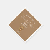 Serviette En Papier Baby shower d'ours Neutre Neutre (Coin)