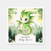 Serviette En Papier Baby shower Dragon (Devant)