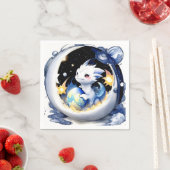 Serviette En Papier Baby shower Dragon À Thème Imaginaire (En situation)