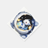 Serviette En Papier Baby shower Dragon À Thème Imaginaire (Coin)