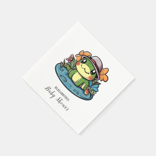 Serviette En Papier Baby shower Dreamy Simple Frog (Coin)