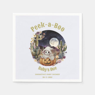 Serviette En Papier Baby shower du Citrouille d'Halloween Boo