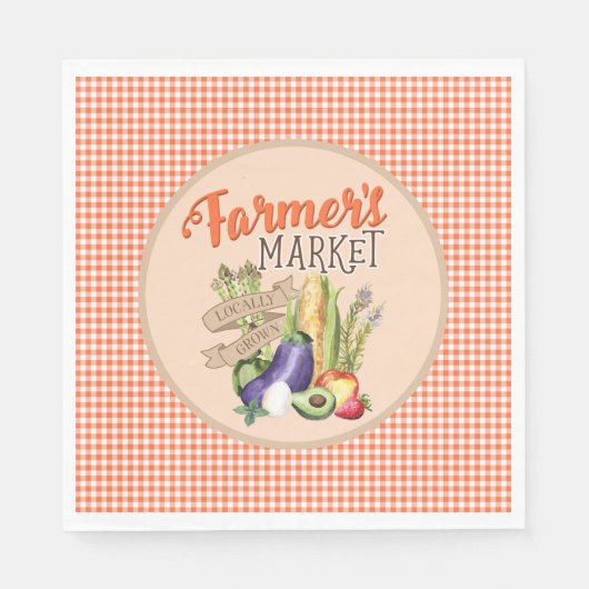 Serviette En Papier Baby shower du marché agricole (Devant)