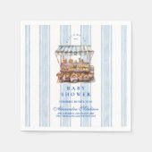 Serviette En Papier Baby shower du marché des fermiers bleus (Devant)