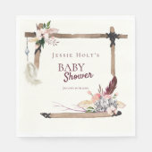Serviette En Papier Baby shower du sud-ouest de Boho (Devant)
