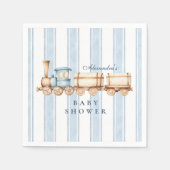 Serviette En Papier Baby shower du train Aquarelle Cute (Devant)