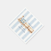 Serviette En Papier Baby shower du train Aquarelle Cute (Coin)