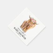 Serviette En Papier Baby shower du veau de vache Highland (Coin)
