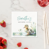 Serviette En Papier Baby shower Duck Blue Boy (En situation)