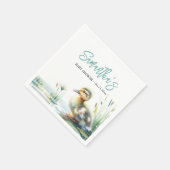 Serviette En Papier Baby shower Duck Blue Boy (Coin)