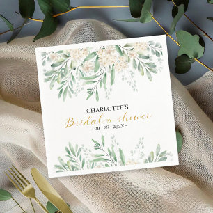 Serviette En Papier Baby Shower Élégant au Vert Sauge