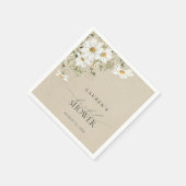 Serviette En Papier Baby Shower Élégant et Rustique avec Aquarelle de (Coin)