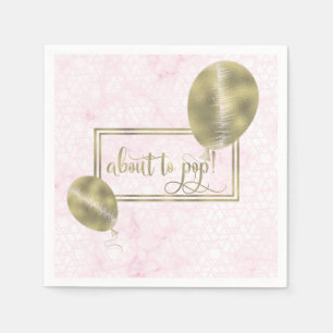 Serviette En Papier Baby-Shower Élégant qui va Accoucher