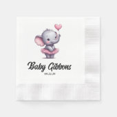 Serviette En Papier Baby shower éléphant (Devant)