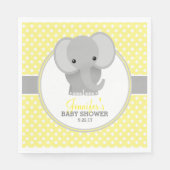 Serviette En Papier Baby shower Eléphant bébé (jaune) (Devant)