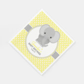Serviette En Papier Baby shower Eléphant bébé (jaune) (Coin)