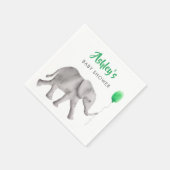 Serviette En Papier Baby shower Eléphant Bébé mignon serviettes, vert (Coin)