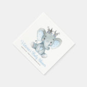 Serviette En Papier Baby shower éléphant bébé personnalisé (Coin)