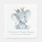 Serviette En Papier Baby shower éléphant bébé personnalisé (Devant)