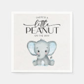 Serviette En Papier Baby shower Eléphant bleu petit arachide (Devant)