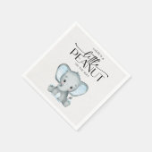 Serviette En Papier Baby shower Eléphant bleu petit arachide (Coin)