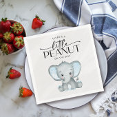 Serviette En Papier Baby shower Eléphant bleu petit arachide