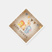 Serviette En Papier Baby shower Eléphant Jungle serviettes (Coin)