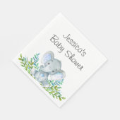 Serviette En Papier Baby shower éléphant, première fête d'anniversaire (Coin)