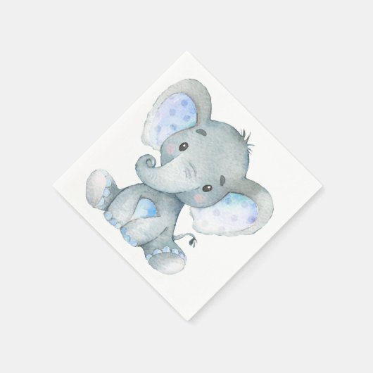 Serviette En Papier Baby shower éléphant, première fête d'anniversaire (Coin)