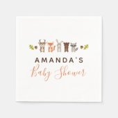 Serviette En Papier Baby shower en bois (Devant)