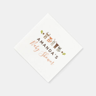 Serviette En Papier Baby shower en bois