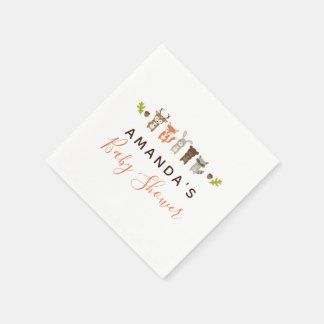 Serviette En Papier Baby shower en bois