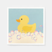 Serviette En Papier Baby shower en caoutchouc Ducky Bubbles (Devant)