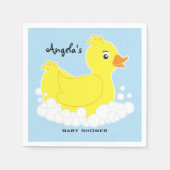 Serviette En Papier Baby shower en caoutchouc Ducky serviettes (Devant)