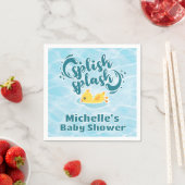 Serviette En Papier Baby shower en caoutchouc Ducky Splash (En situation)