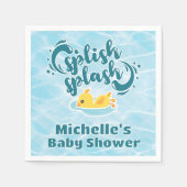 Serviette En Papier Baby shower en caoutchouc Ducky Splash (Devant)
