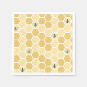 Serviette En Papier Baby shower en nid d'abeille