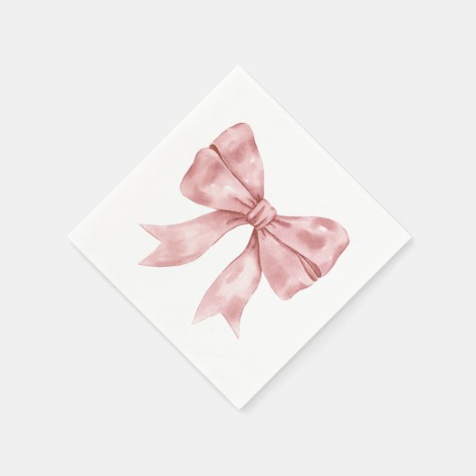 Serviette En Papier Baby shower en ruban rose (Coin)