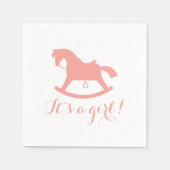 Serviette En Papier Baby shower en silhouette Cheval Rocheuse serviett (Devant)