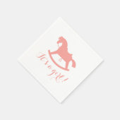 Serviette En Papier Baby shower en silhouette Cheval Rocheuse serviett (Coin)