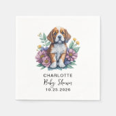 Serviette En Papier Baby shower en terre cuite de Chien de Chien de Ch (Devant)