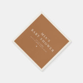Serviette En Papier BABY SHOWER en terre cuite MIA Arched Boho (Coin)