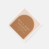 Serviette En Papier BABY SHOWER en terre cuite MIA Arched Boho (Coin)